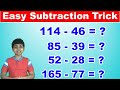 Easy Subtraction Trick Easy And Fast Way To Learn Math Tips And Tricks