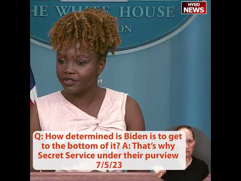 Q: How determined is Biden is to get to the bottom of it? A: That's why Secret Service under purview