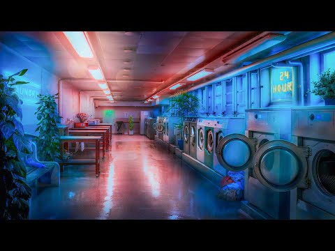 Soothing Laundromat Ambience 🧺💤 Washer & Dryer Laundromat Sounds, Relaxing White Noise 🌀👕👖 10 Hours