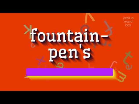 FOUNTAIN-PEN'S - HOW TO PRONOUNCE IT? #fountain-pen's