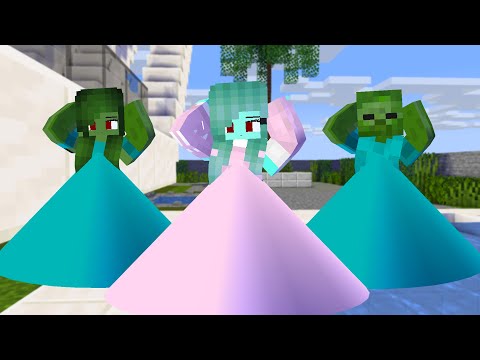 MONSTER SCHOOL : CHICKEN WING MEME ZOMBIE FAMILY PRINCESS - MINECRAFT ANIMATION