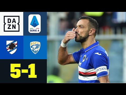Doppelpack Quagliarella! Packung für Brescia nach Führung: Sampdoria - Brescia 5:1 | Serie A | DAZN