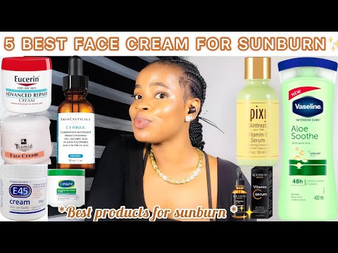 BEST SKIN CARE PRODUCTS *FOR SUNBURN* + Best Face Cream For Sunburn | Glowing Skin #sunburn Giveaway
