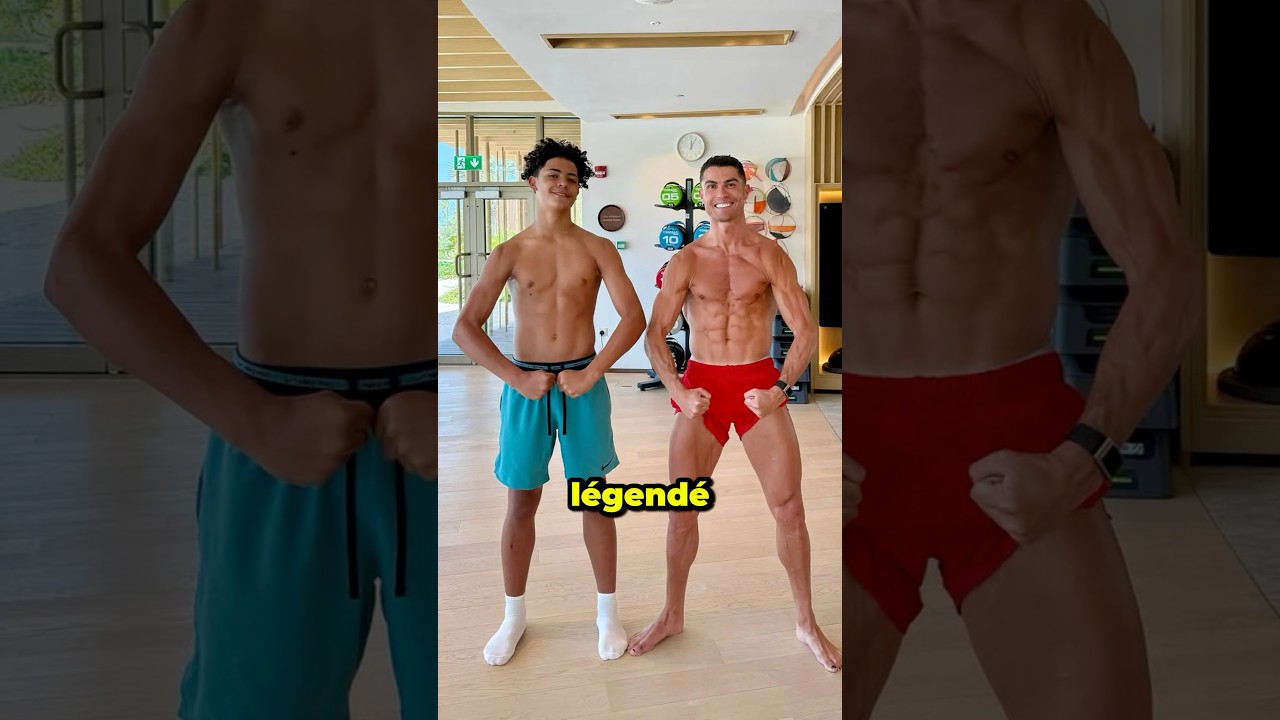 Cristiano Jr. is 1.90m tall and surpassed his father Ronaldo at just 14 years old. 😳💀