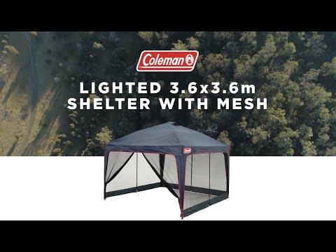Coleman Meshed Lighted 3.6 x 3.6m Shelter