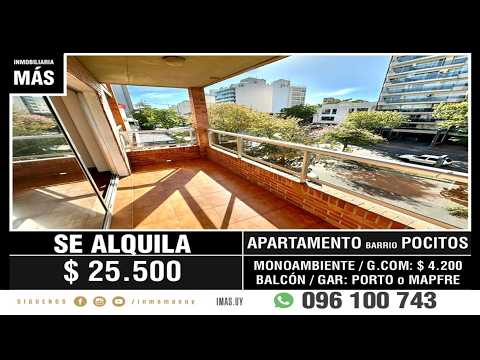 Video de YouTube - Apartamento Monoambiente Alquiler Balcon Portero Barbacoa Buceo Montevideo iMas.uy RG