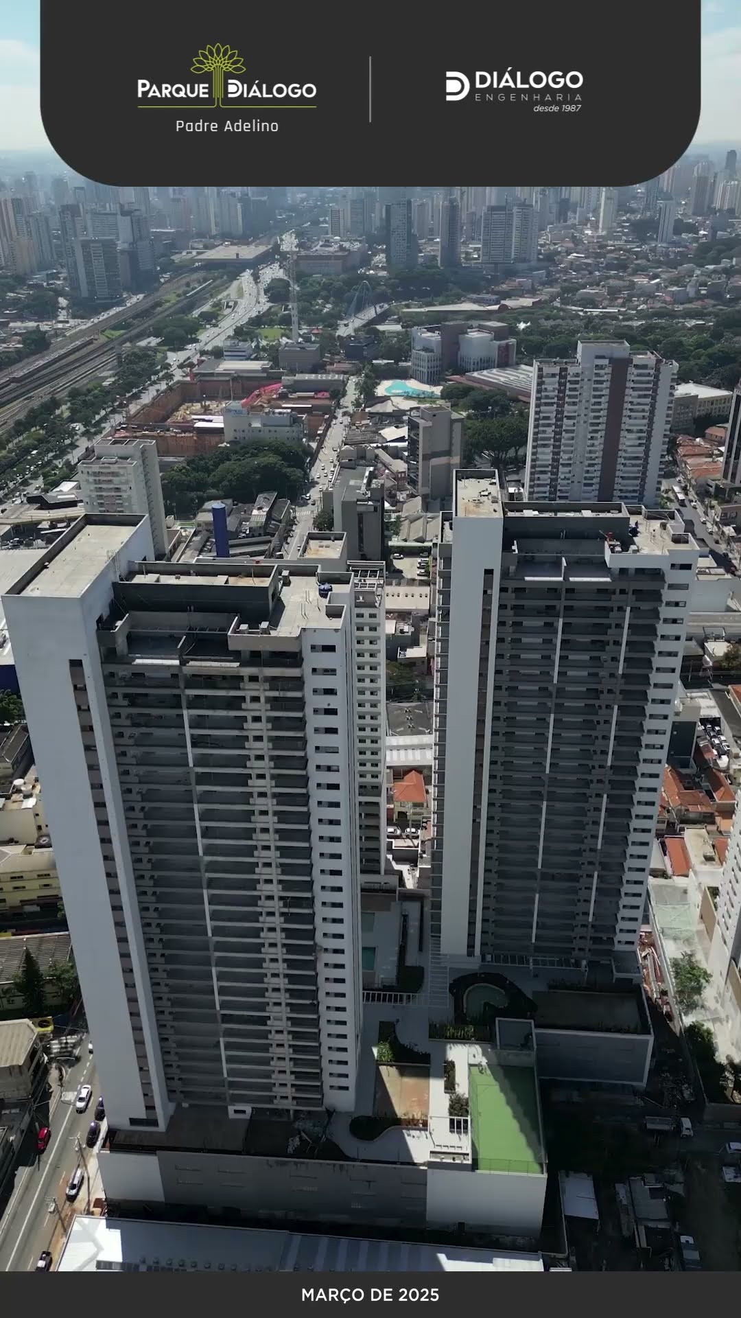 Evolução de Obra - Parque Diálogo Padre Adelino | Diálogo Engenharia
