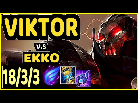 VIKTOR vs EKKO - 18/3/3 KDA MID GAMEPLAY - BR Ranked MASTER