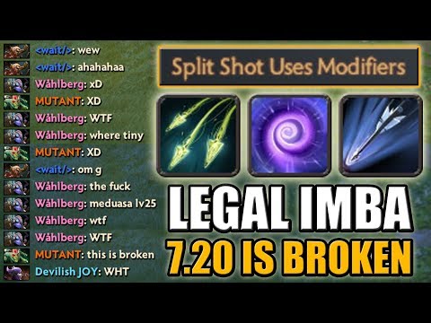 Infinite Time Lock Attack bounces [True 7.20 IMBA] Marksmanship + Split Shot | Dota 2 Ability Draft