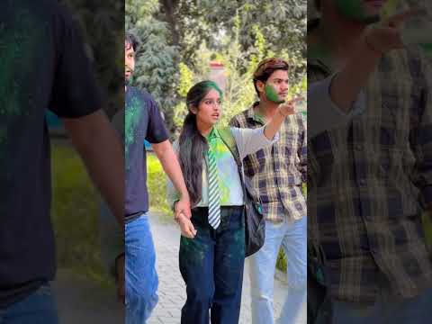 Holi School Love Story 😘❤️|| Official the jeet || #short #love #lovestory #shorts