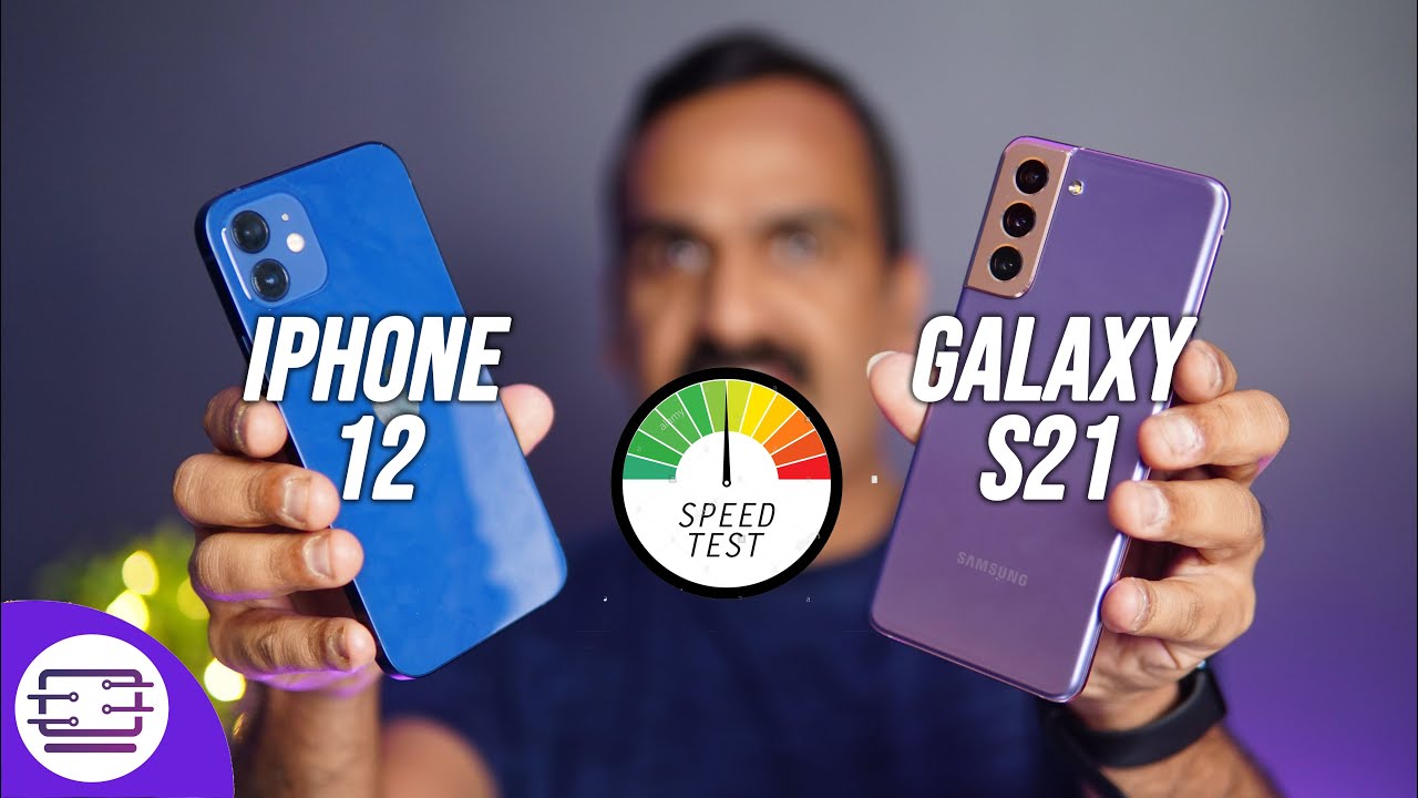 Samsung Galaxy S21 vs iPhone 12 Speedtest Comparison [Exynos 2100 vs A14 Bionic] 🔥🔥🔥