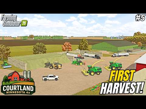 6 MILLION LITER SILAGE HARVEST ON THE NEW $15,000,000 AMERICAN MEGA FARM! | Courtland, MN | FS25 #5