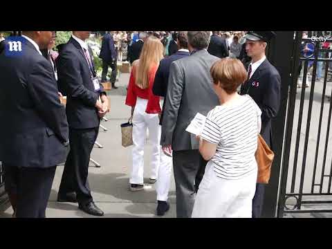 James Middleton and Alizee Thevenet arrive at Wimbledon final