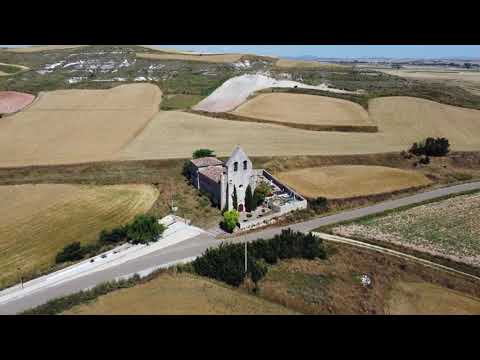 Vista aérea de la iglesia de Olmillos de Muñó
