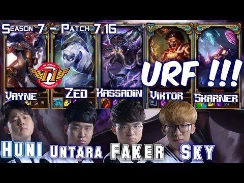 Huni, Untara, Faker, Sky & Effort playing URF - Patch 7.16 KR URF