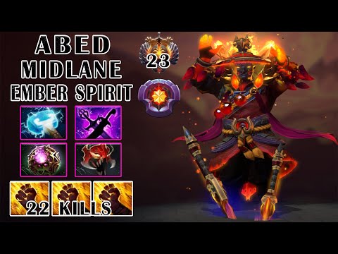 Abed [Ember Spirit] Sleight Of Fist Master With 22 Kills - Dota 2 Pro Highlights