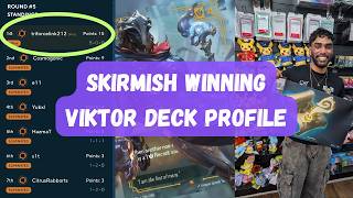 VIKTOR UNDEFEATED SKIRMISH WINNING DECK PROFILE SET 2 RIFTBOUND SPIRITFORGED LEAGUE OF LEGENDS TCG