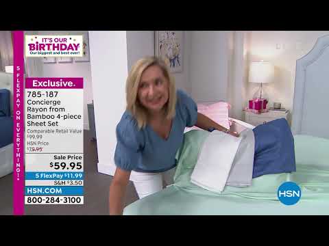 Concierge Collection 300TC Rayon from Bamboo 4piece Shee...