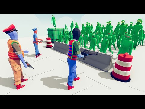 Zombie 100 Units vs Army Soldier - Totally Accurate Battle Simulator TABS