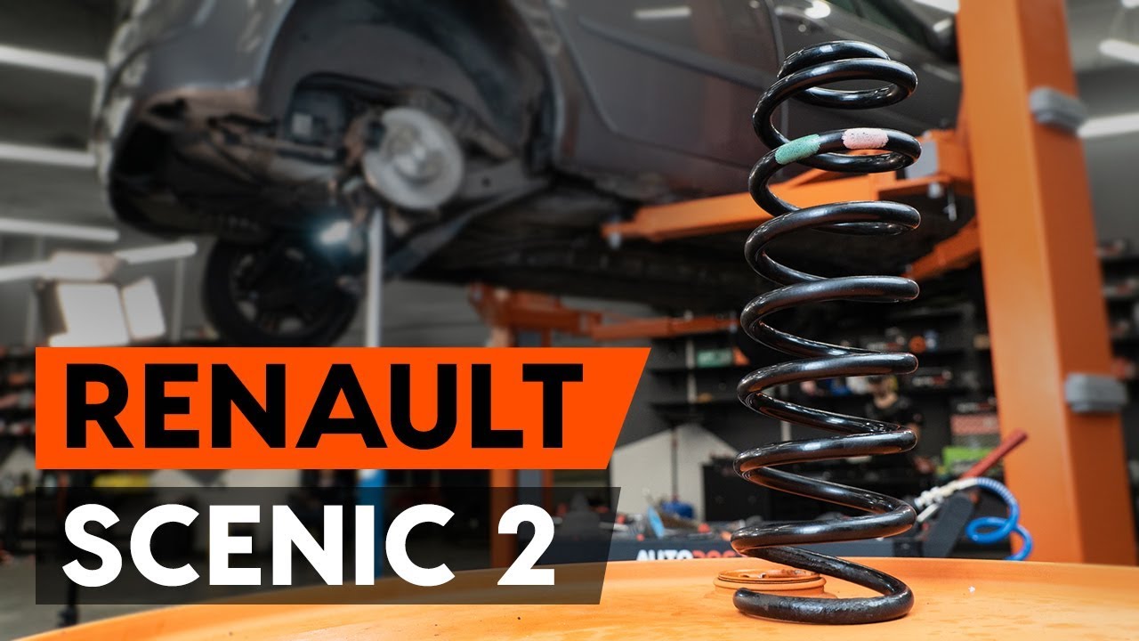 Kaip pakeisti Renault Scenic 2 spyruoklės: galas - keitimo instrukcija