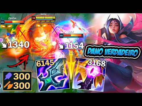*ROUBADO* IRELIA 3000 DE DANO VERDADEIRO COM BUILD AD E AP - LEAGUE OF LEGENDS