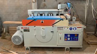 MÁY XẺ NHIỀU LƯỠI ĐÀI LOAN FE-320-6 | Bàn gia máy cưa rong cạnh nhiều lưỡi tại Yên Bái