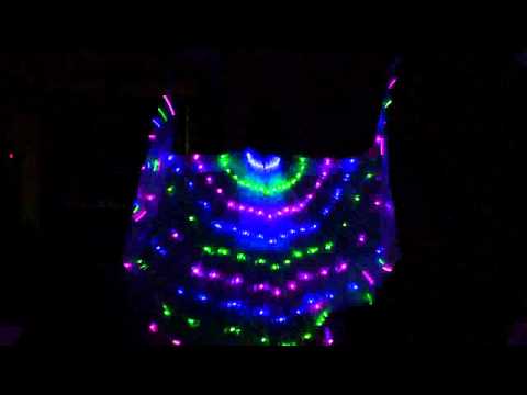 LED isis wings belly dance light show