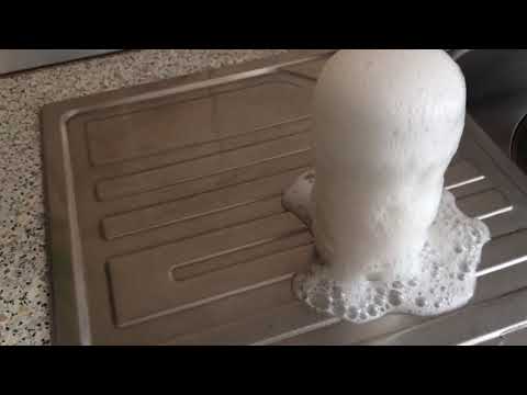 Vulkán kitörés befottes üvegből