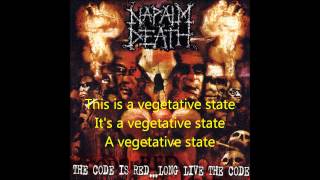 Vegetative State Napalm Death With Lyrics HD