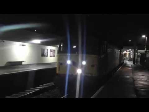 57011 with 37612 DIT 6k73 Sellafield - Crewe flasks, 17th December 2014