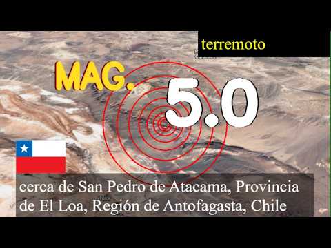 😱🚨  Terremoto cerca de San Pedro de Atacama, Provincia de El Loa, Región de Antofagasta, Chile actua
