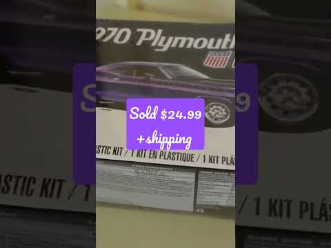 1 of 3 Model car kits that SOLD. Purple Plymouth Cuda