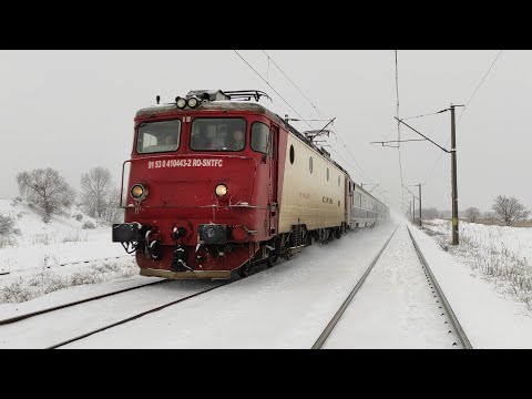 Tren IR1656 Suceava - Bucuresti Nord trece pe la CET Suceava cu 41-0443-2 - 07.02.2021