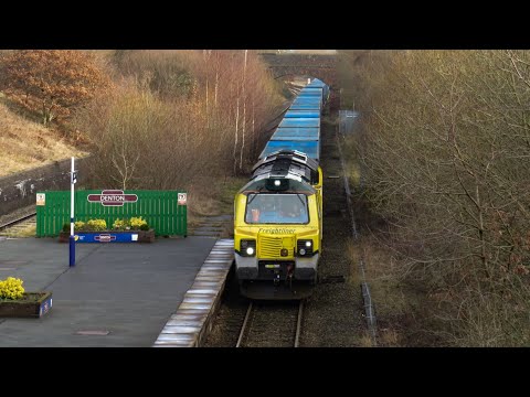Freightliner Class 70 No. 70007 on 6F33 Bredbury - Runcorn F.L @ Denton on 17.02.21 - HD