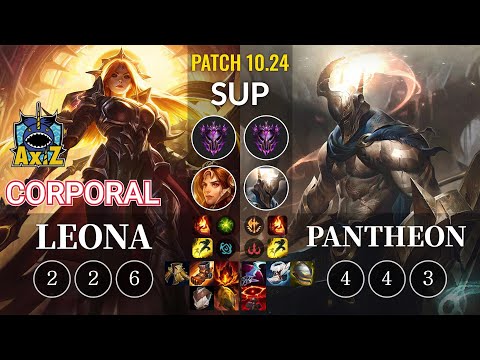 AXIZ Corporal Leona vs Pantheon Sup - KR Patch 10.24