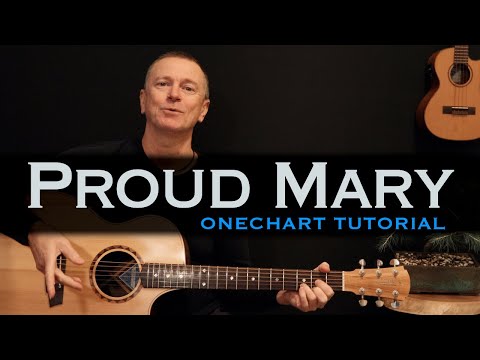 Proud Mary CCR Tina Turner guitar lesson tutorial [free tab]