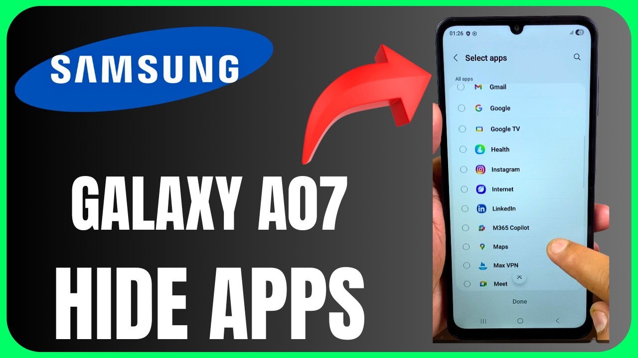Galaxy A07 App Hide Settings | Dialer Me Apps Chhupaye