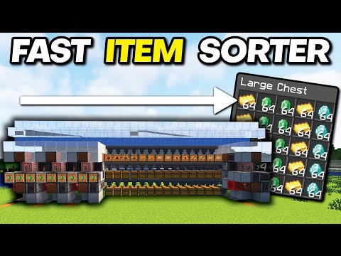 Minecraft FAST ITEM SORTER for Every World | Double Speed + Shulker Loaders