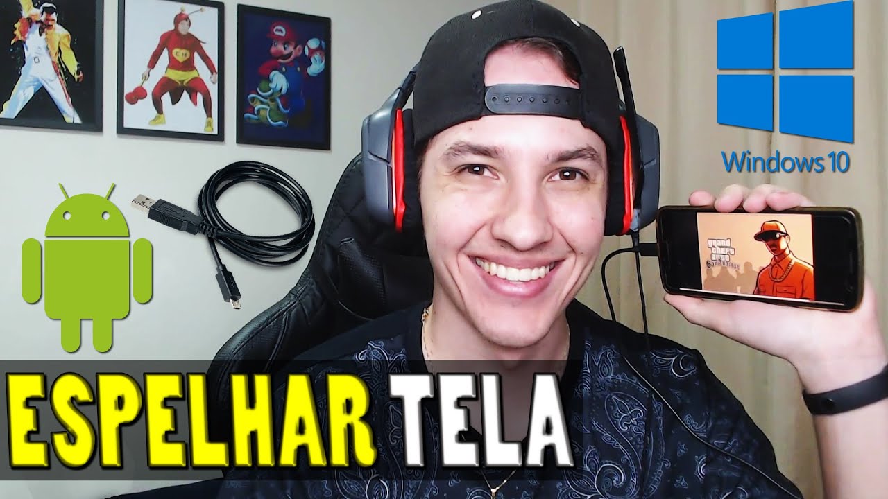 Como ESPELHAR o CELULAR no PC via USB 2020