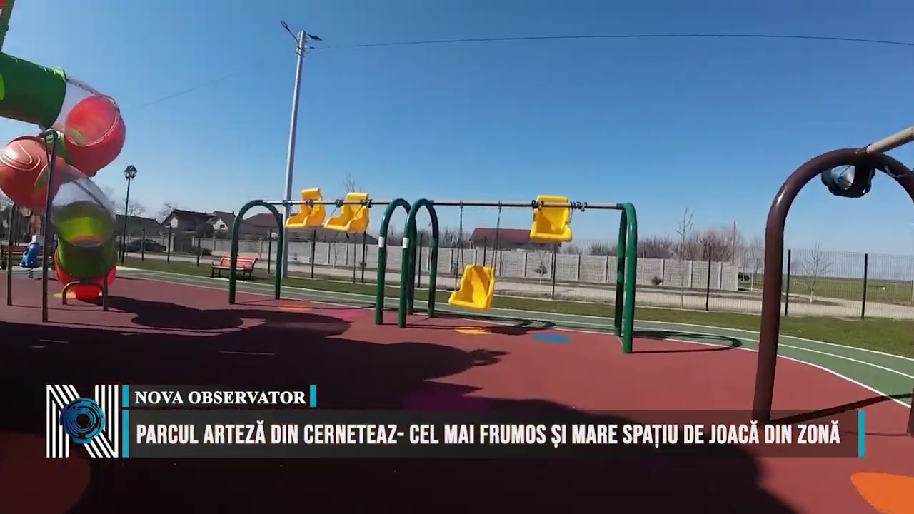 Parcul Arteză din Cerneteaz- cel mai frumos și mare spațiu de joacă din zonă