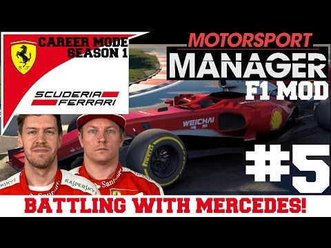 Ferrari S0105: BATTLING WITH MERCEDES!!! F1 Mod for Motorsport Manager PC