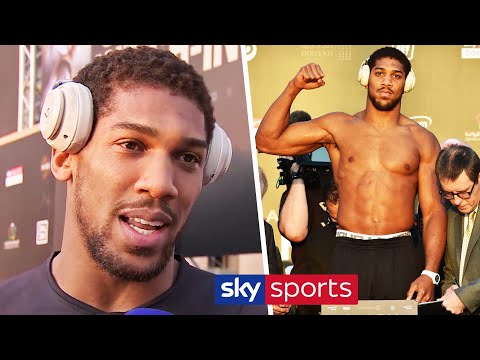 Anthony Joshua reacts to weighing in THREE stone lighter than Andy Ruiz Jr