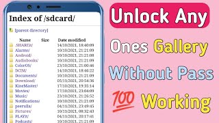 How to unlock gallery lock / How to open gallery lock without enter password 2021 latest video