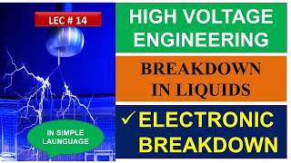Electronic Breakdown of Liquid dielectrics|Breakdown in Liquid|High Voltage Engineering #highvoltage