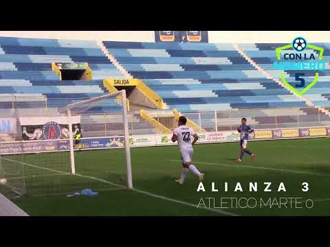 GOLES EN LA VICTORIA DE ATL. MARTE vs ALIANZA FC  - DERBY CAPITALINO - RODOLFO ZELAYA VOLVIÓ AL GOL