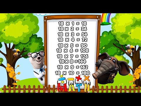 18x1=18 Multiplication |Table of Eighteen 18 Table Song Multiplication Time of Table |Table 18 kids
