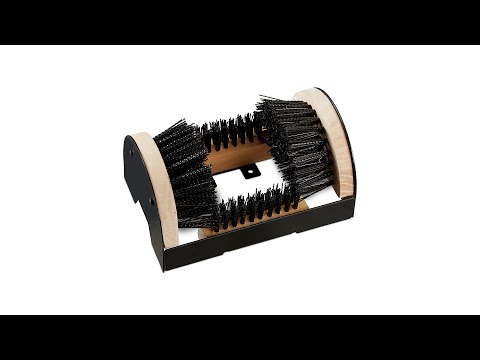 Brosse à chaussure tout autour Noir - Marron - Bois manufacturé - Métal - Matière plastique - 23 x 12 x 15 cm