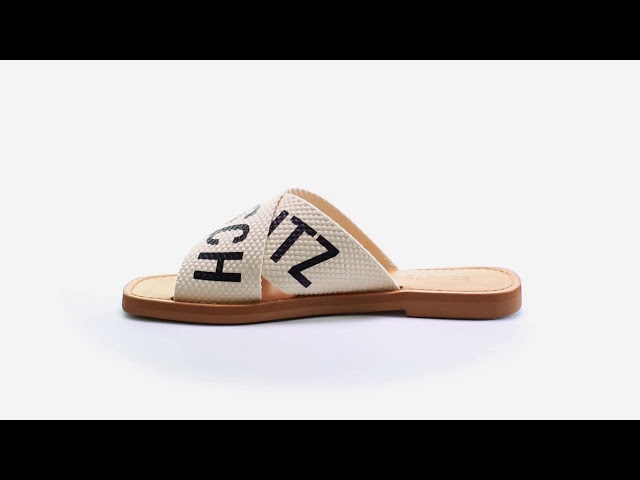 Sandália Rasteira de X Schutz Logo Branca | Schutz