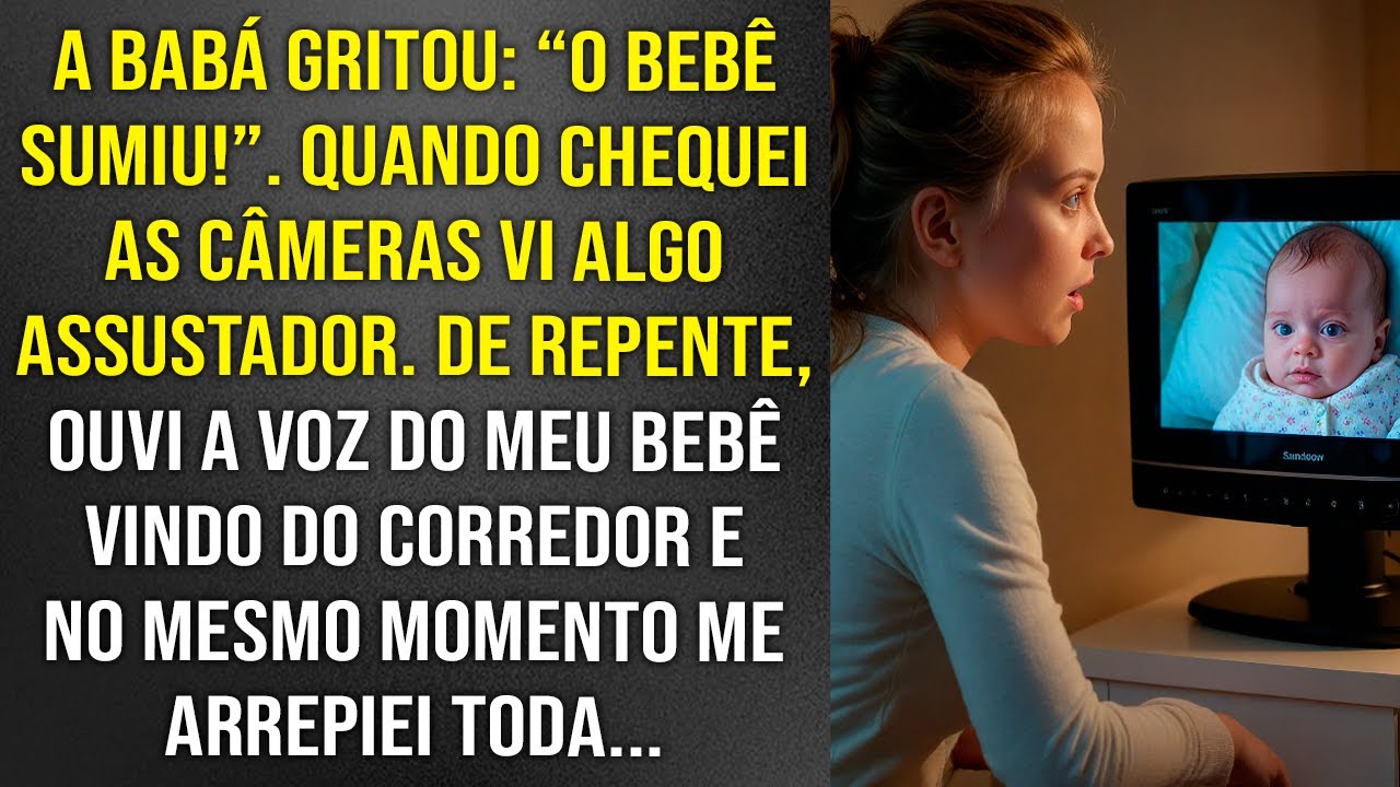 A babá gritou: 'O bebê sumiu!'. Quando chequei as câmeras, vi algo assustador...