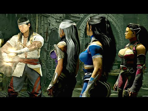 Liu Kang Reveals He's a God & Shows MK11 Events To Sindel Kitana & Mileena Scene (MK1 2023) PS5